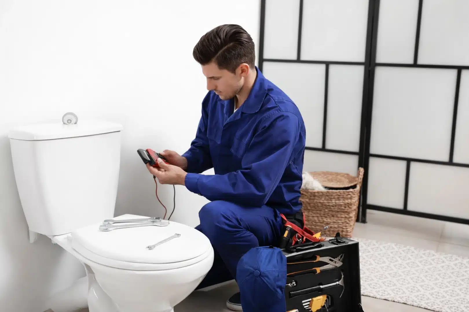 Blocked toilet pipe problem