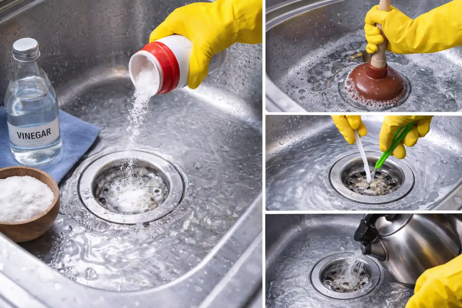 Unclog A Slow Draining Sink Safely