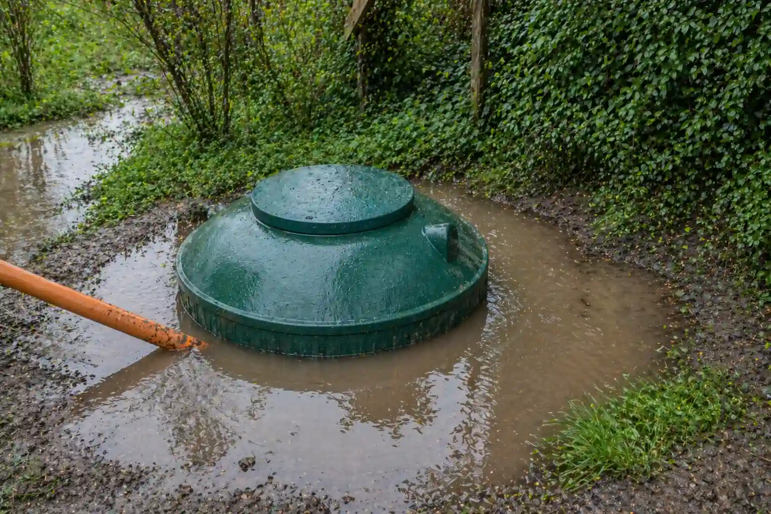 Pooling Water Around the Tank Area