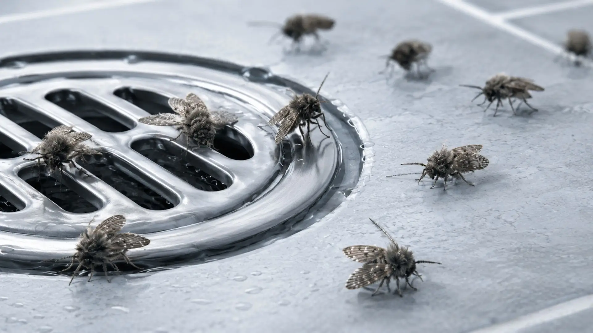 drains Flies active