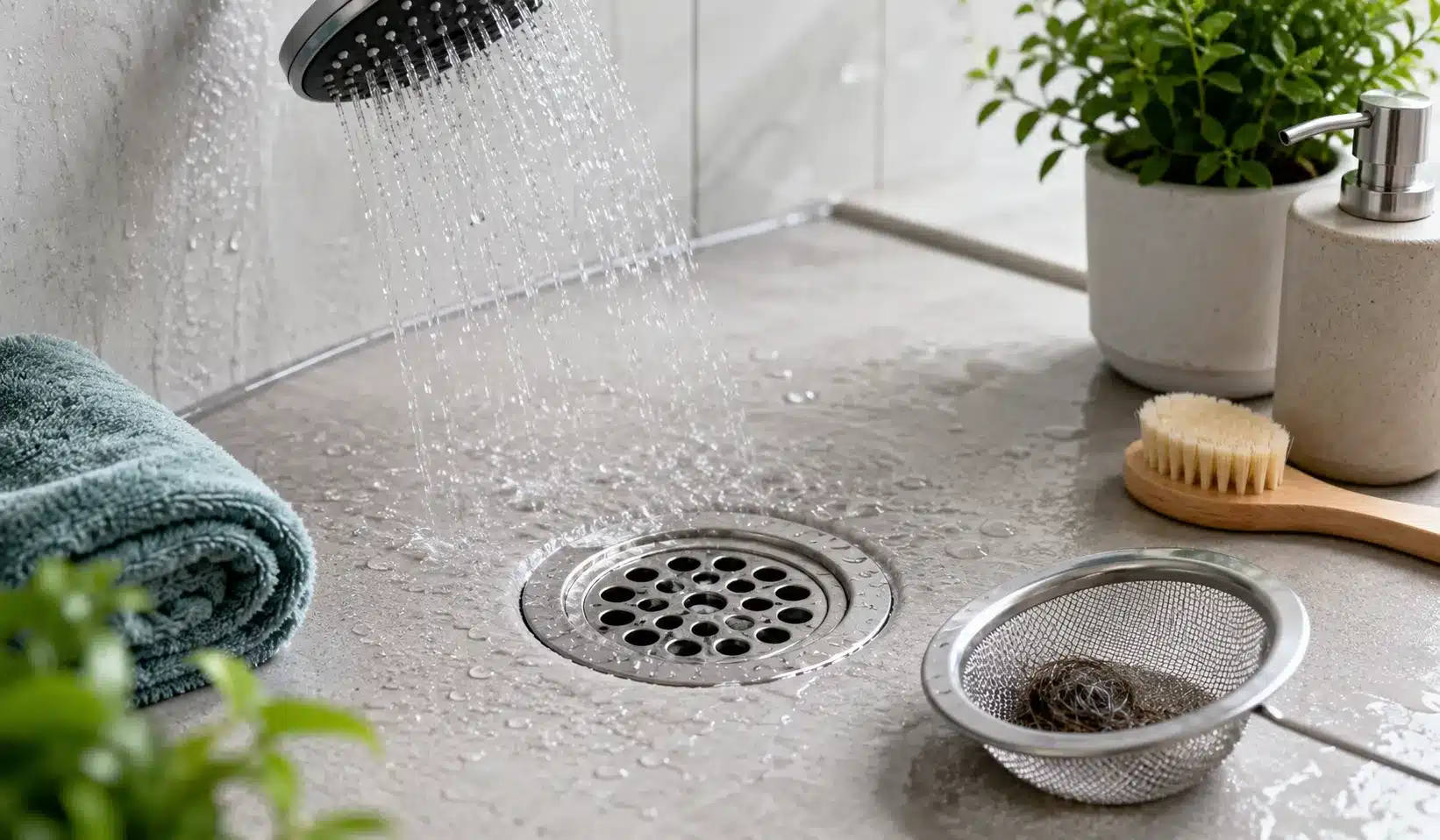 How can you stop shower drains from blocking again