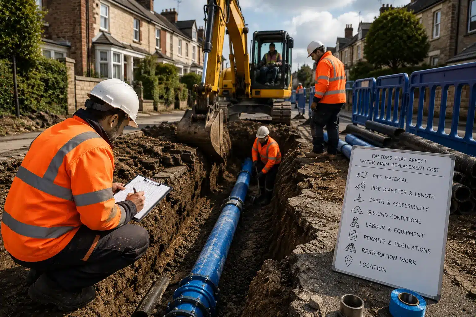 What actually affects the cost of replacing a water main
