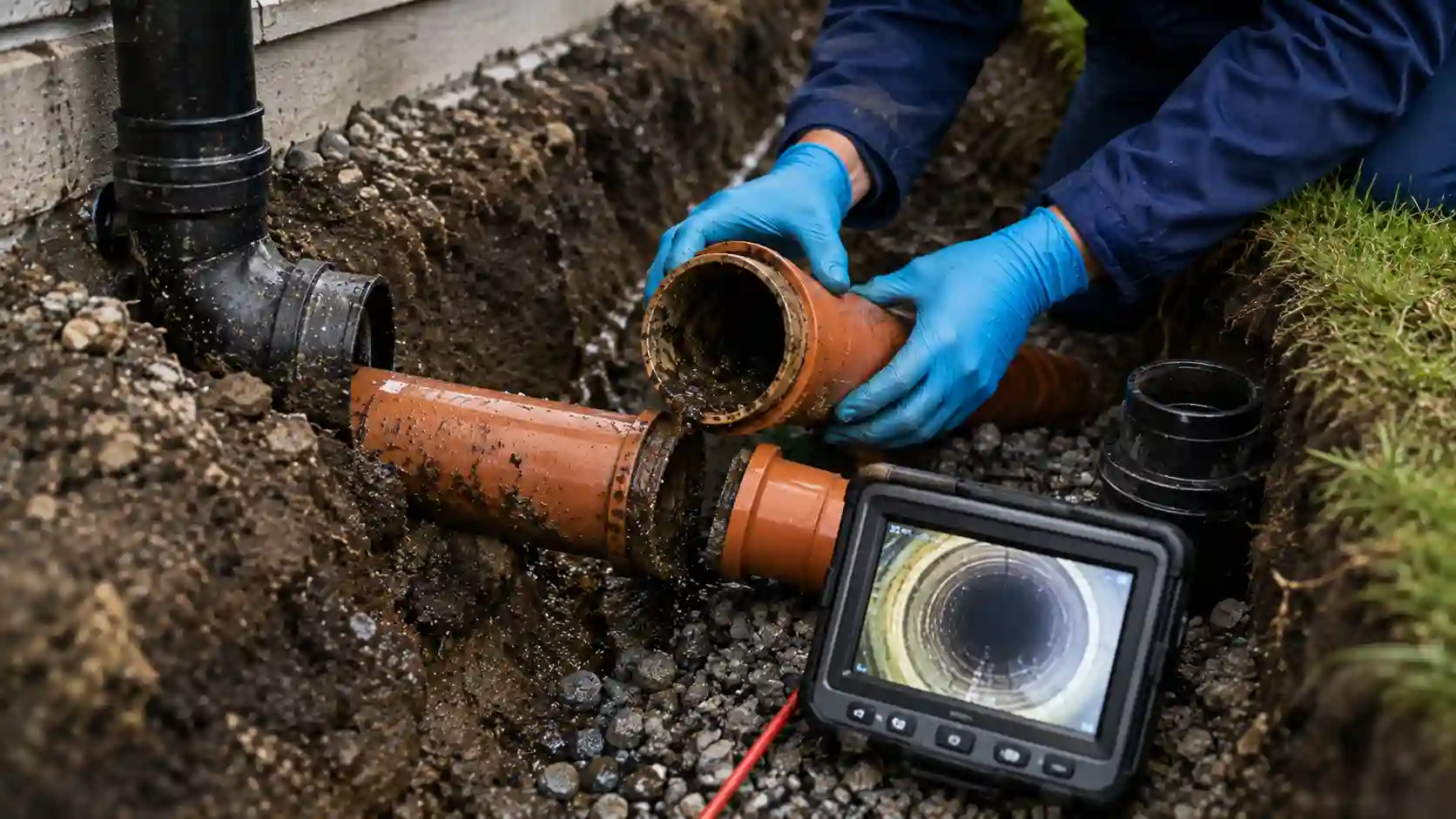 Check the condition of the connecting pipework