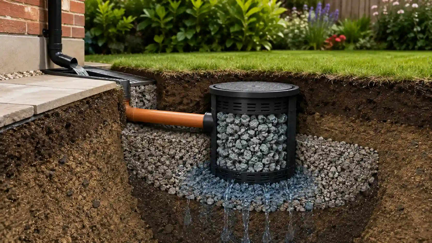 What is a soakaway drainage system