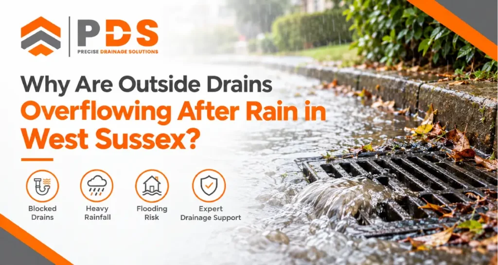Why Are Outside Drains Overflowing After Rain in West Sussex?